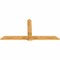 Ekena Millwork Eugene Rough Sawn Timber Gable Bracket, Western Red Cedar, 84"W x 42"H x 2"D x 6"F, 12/12 Pitch GBW084X42X0206EUG00RWR - alternate 2
